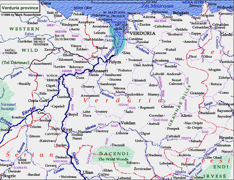 An impressive map of the Verdurian province created by Mark Rosenfelder.