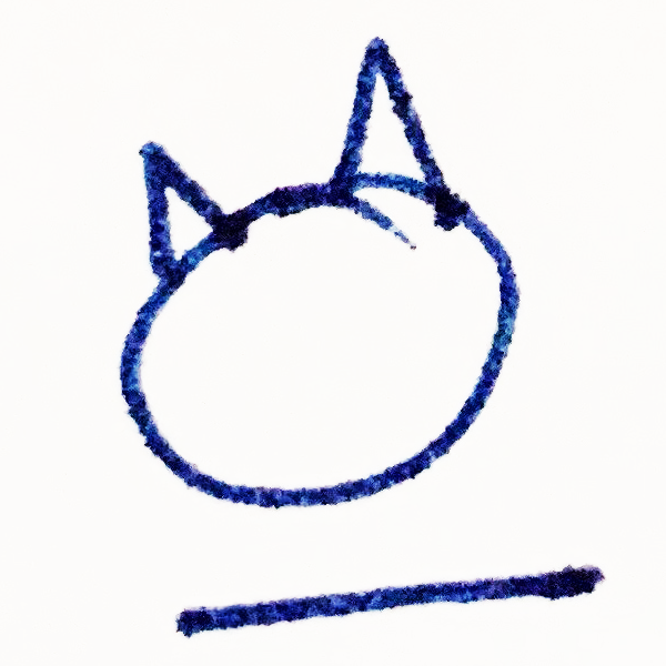 The Tapissary glyph for 'cat' with the 'on' adposition.