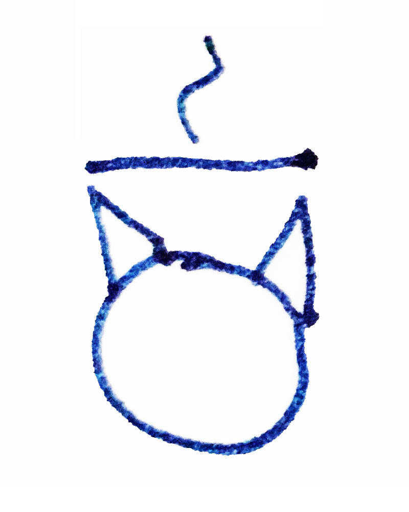 The Tapissary glyph for 'cat' pluralized with the 'for' adposition.