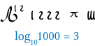 A logarithmic expression written in the Verdurian script.